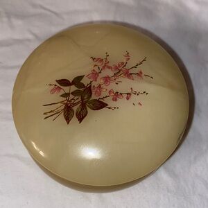 Vintage Genuine Alabaster Hand Carved made in Italy trinket jewelry Box